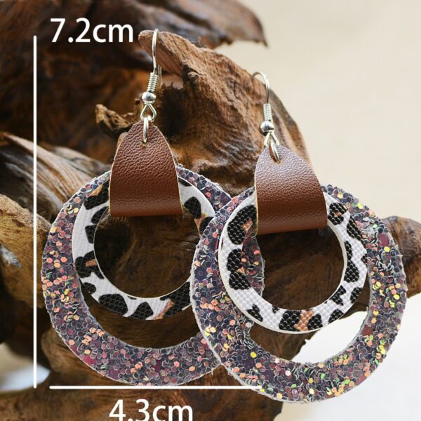 Wholesale Multi-layer Geometric Round Hollow Holly Flower Simple Earrings