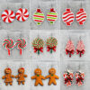 Wholesale Christmas Halloween Earrings Candy Cane Lollipop Wooden Earrings