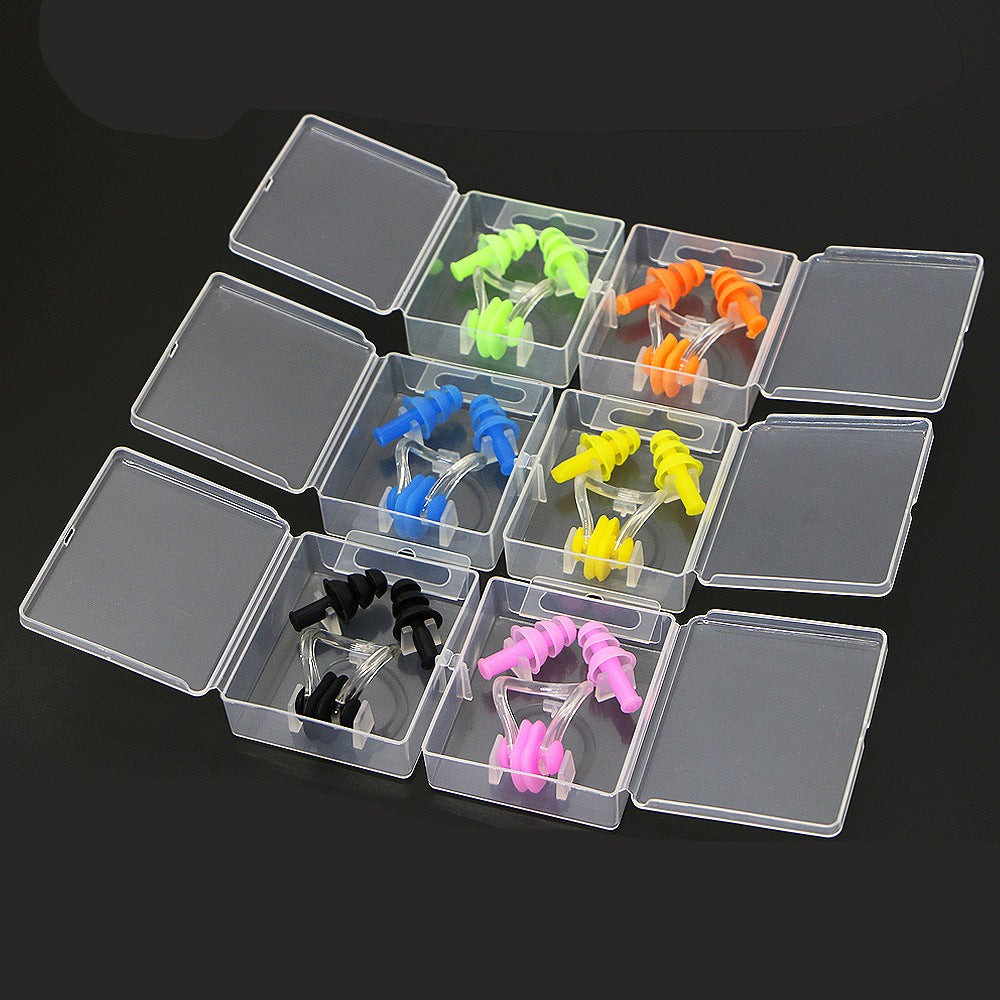 Wholesale Boxed Swimming Nose Clip Earplugs Swimming Equipment