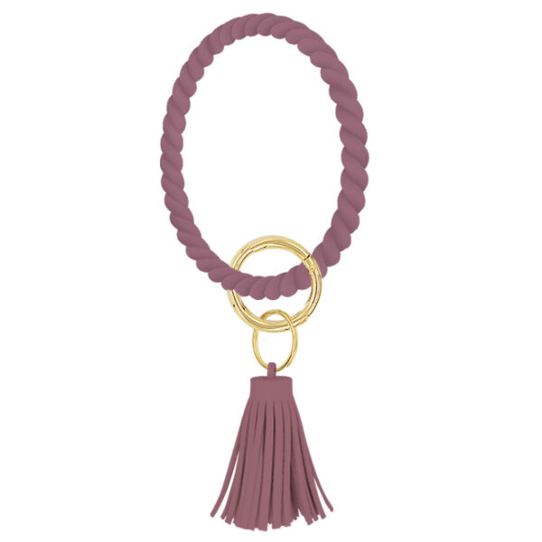 Wholesale Twist Tassel Silicone Wrist Keychain