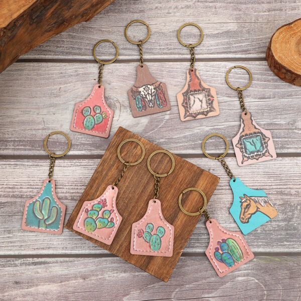 Wholesale of Western Style Leather Keychains