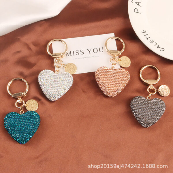 Wholesale Metal Diamond Heart Keychain