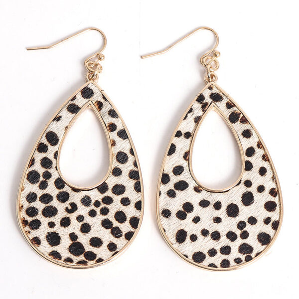 Wholesale Water Droplet Hollow Metal Earrings