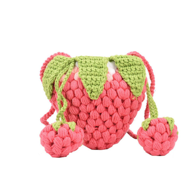 O1CN012hdj6o1lANHJZEcmu_2873554778-0-cib Wholesale Children's Bag Cute Strawberry Three-dimensional Crocheted Wool Bag Hand Knitted Crossbody Bag Coin Purse