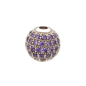 White gold purple diamond / 8mm