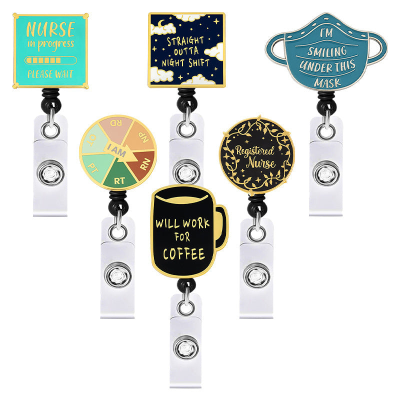 Wholesale Badge Reels Teacher Nurses Day Gift Acrylic Retractable Keychains