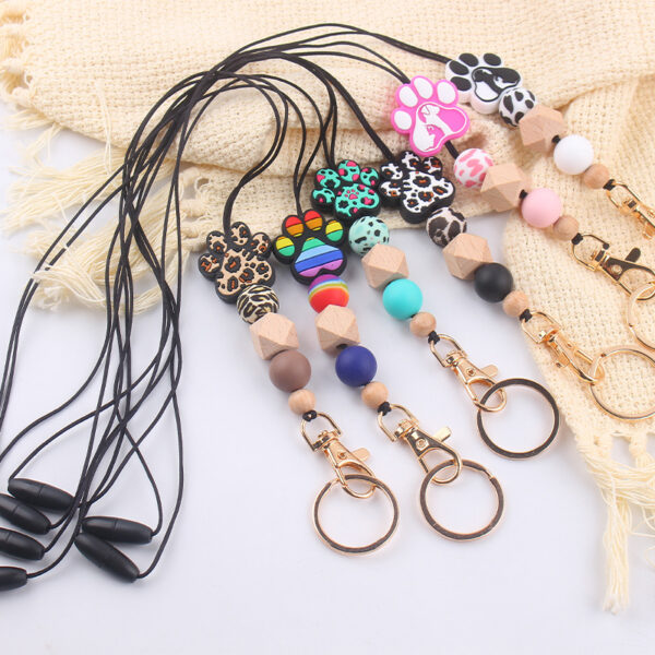 Wholesale Cartoon Animal Dog Claws Silicone Pendant Keychain