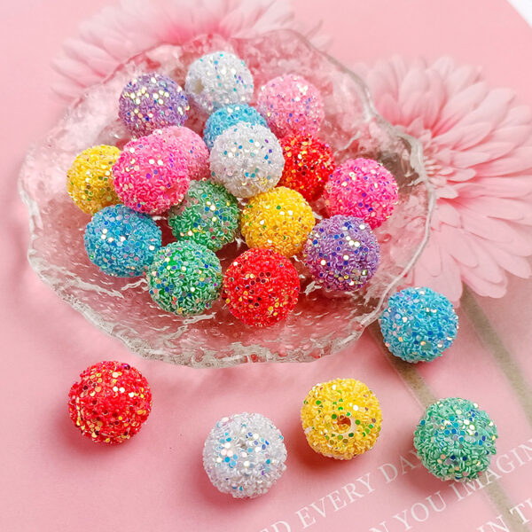 O1CN012jDfYt1M3Agil2Kwe_934781378-0-cib Wholesale 16MM Round Ball Straight Hole Beads Sequin Hanging Beads Jewelry Accessories