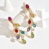 Wholesale Long Colorful Drop Crystal Christmas Light Bulb Earrings