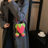 O1CN012lYpYW1lANHEbpgaK_2873554778-0-cib Wholesale Children's Bag Cute Strawberry Three-dimensional Crocheted Wool Bag Hand Knitted Crossbody Bag Coin Purse