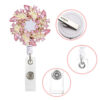 Wholesale Colorful Rhinestone Rotating Garland Telescopic Badge Scroll Keychain
