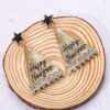 O1CN012lmUrP1YkvtJFryDe_2216150023098-0-cib Wholesale Creative Triangle Alloy Happy New Year Christmas Eve Party Earrings