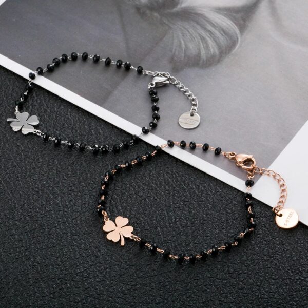 Wholesale Four Leaf Clover Bracelet Titanium Steel