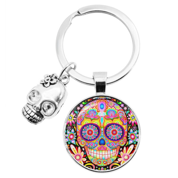 O1CN012nFV0h1tijpLklhuW_2212752275936-0-cib Wholesale Zinc Alloy Mexican Candy Skull Keychain