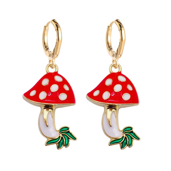 O1CN012nHSoS2CFraf5grLO_2207539588445-0-cib Wholesale Easter Red Mushroom Alloy Earrings