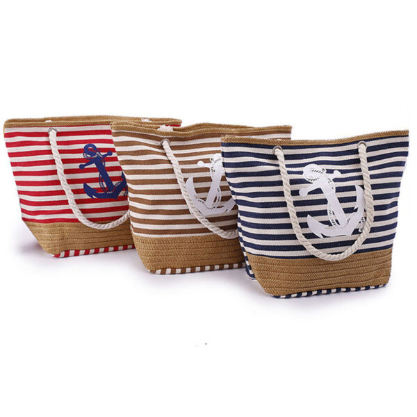 O1CN012nVbDE1ns0JtXu8Kq_2208013505144-0-cib Wholesale One Shoulder Canvas Striped Tassel Beach Bag