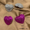 Wholesale Love Colored Glass Full Diamond Earrings