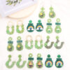 Wholesale St. Patrick's Clover Acrylic Earrings
