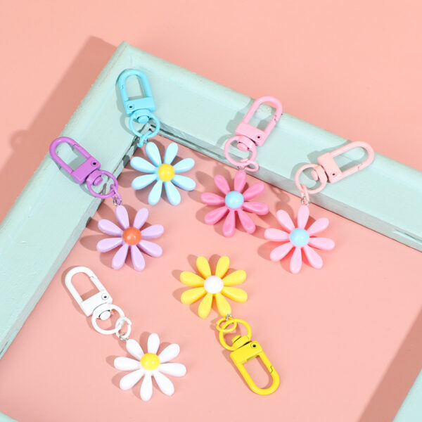 O1CN012qinGy2M1nWtgc2hU_2213233119768-0-cib Wholesale Resin Candy Color Flower Keychain