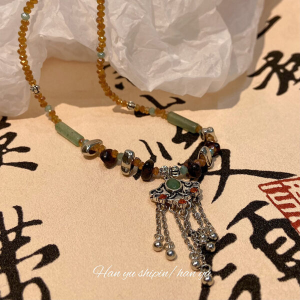 Wholesale Handmade Beaded Tibetan Style Vintage Tassels Necklaces