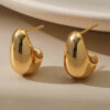 O1CN012rc4C61EhSQ2Nt07f_2210915660383-0-cib Wholesale C Shape Pea Gold Plated Earrings