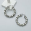 Wholesale Geometric Twist Big Circle Alloy Earrings