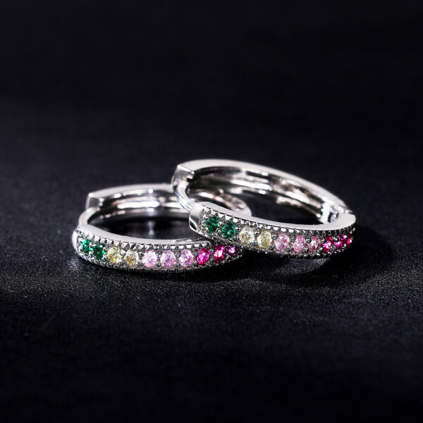 Wholesale Colorful Zircon Copper Earrings