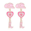 O1CN012v4y2121msS88gn5p_1121057028-0-cib Wholesale Western Cowboy Hats Boots Love Alloy Oil Drop Earrings