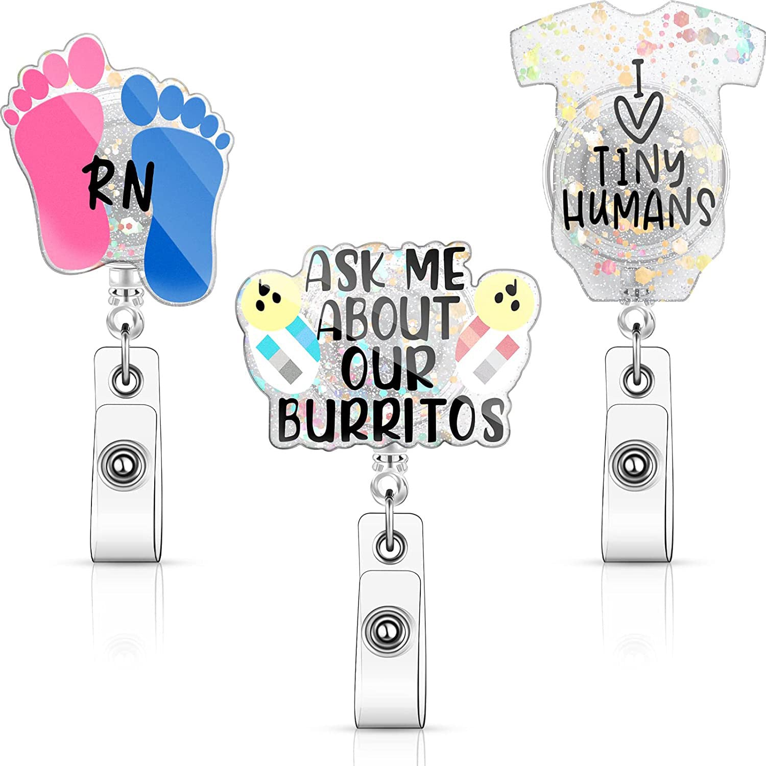 Wholesale Acrylic Nurse Doctor Retractable Keychain