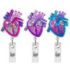 Wholesale Acrylic Glitter Heart Doctor Nurse Gift Retractable Keychain