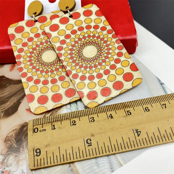 Wholesale Rectangular Wood Earrings