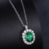 Wholesale Rhinestone Emerald Gemstone Alloy Earrings Jewelry Set