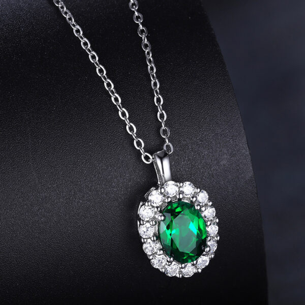 Wholesale Rhinestone Emerald Gemstone Alloy Earrings Jewelry Set