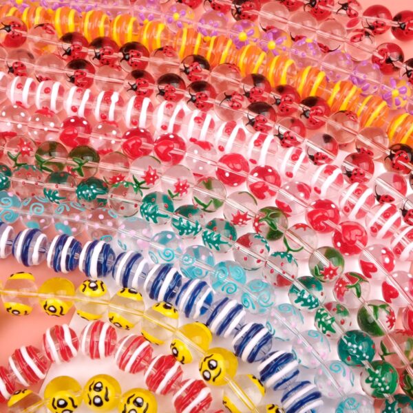 Wholesale 12MM Cartoon Glass DIY Jewelry Accessories Beads