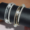 Wholesale Double Layer Pearl Rhinestone Bracelet