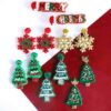 O1CN012zGO7J2G5ZCtdGlij_1904528964-0-cib Wholesale Christmas Tree Snowflake Handmade Resin Rice Ball Earrings