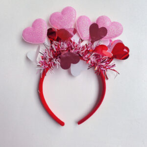 Pink valentine's day headband