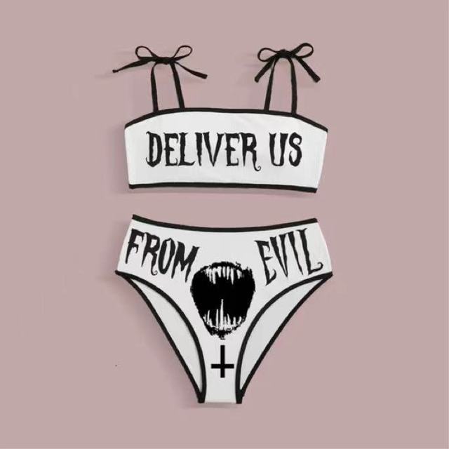Wholesale New Funny Dark Punk Sexy Cute lyester Swimwear
