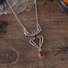 Wholesale Vintage Ruby Spider Dark Gothic Style Exaggerated Personality Necklaces