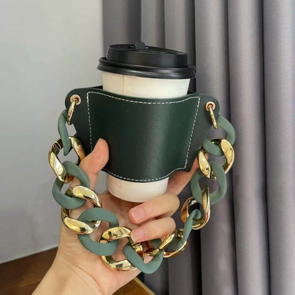Wholesale Insulated Coffee Cups, Hand-held Protective PU Leather Case