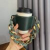 Wholesale Insulated Coffee Cups, Hand-held Protective PU Leather Case