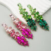 O1CN0133ybx62LDsWocrHS2_2206398079659-0-cib Wholesale alloy fashion colored diamonds Long multi-layer tassel earrings