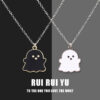 Wholesale Halloween Black and White Ghost Necklace