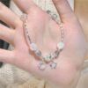 Wholesale Star Moon Moonstone Beaded Bracelet
