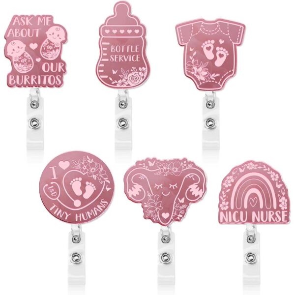 O1CN0134lstd1E0PMH0j0Df_2129230289-0-cib Wholesale PVC Gradient Color Medical Acrylic Badge Scroll Extendable Keychain