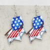 Wholesale American Independence Day Ice Cream Beach Wooden Earrings