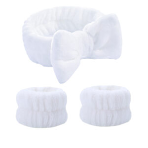 #1 White Hair Band 1 Wrist Band 2 (Flat Car Seam Interface)