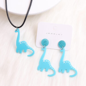 Blue dinosaur with long neck-suit