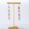 Wholesale Colorful Crystal Alloy Inlaid Glass Diamond Multi-layer Earrings