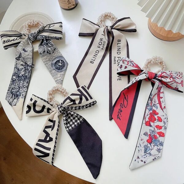 Wholesale Pearl Scarves Summer Thin Hair Scrunchies